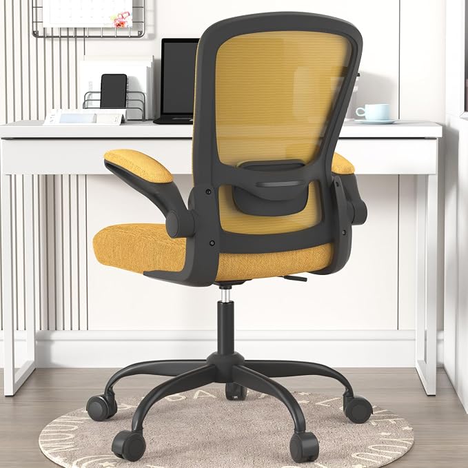 Mimoglad Office Chair, Ergonomic Desk Chair with Adjustable Lumbar Support, High Back Mesh Computer Chair with Flip-up Armrests- Task Chairs, Executive Chair for Home Office | Supports 300 lbs · Seat 19.48"–23.4" · Breathable mesh · 20–30 min assembly ...