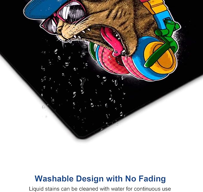 Mouse pad Computer Mouse pad with Cool cat Design Office Non-Slip Rubber Mouse mat