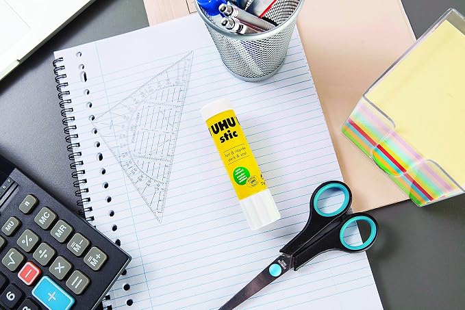 UHU Stic Glue Stick, 12-Pack Bulk Set: 21g Sticks – Washable – All Purpose School & Craft Adhesive for Kids, Scrapbooking, Office & Home Use – Dries Clear, Screw Cap, Strong, Solvent Free