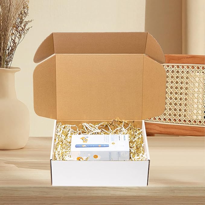 Wowxyz Shipping Boxes 12x9x4 Inches 20 Pack Corrugated Cardboard Mailing Boxes for Small Business - Medium White Literature Mailer Packaging Supplies | Medium Literature Mailer Packaging Supplies Mailing Boxes for Small Business