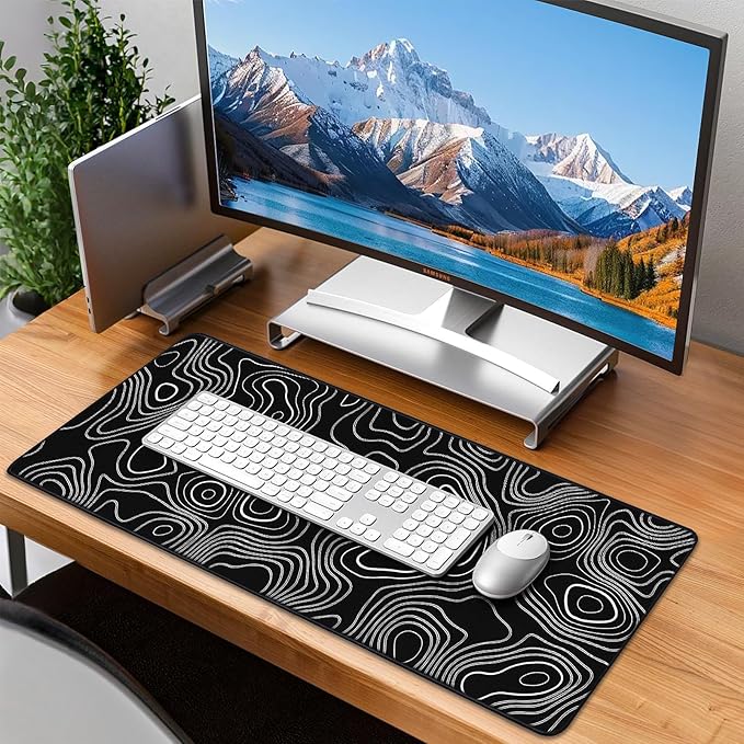 Mouse Pad Gaming - Desk Mat for Keyboard and Mouse - Large Mouse Pads for Desk, Gaming Mousepad with Non-Slip Base, Desks Pad (31.5" X 11.8") for Game, Office and Home