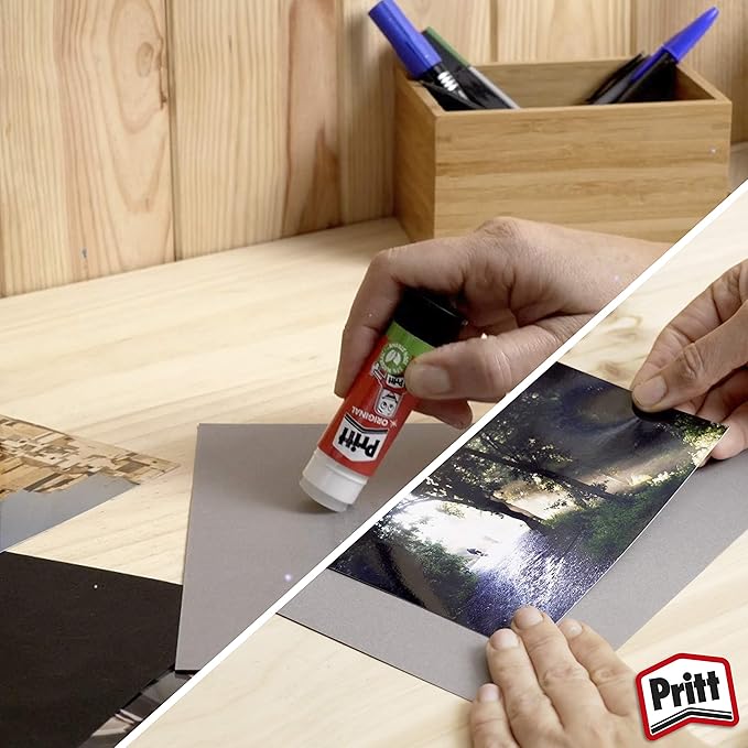 Pritt Glue Stick Pack of 10 - Water Soluble at Low Temperature, Removable, for Children - Large (43g)