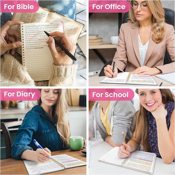 Lined Spiral Journal Notebook for Women & Men, 140 Pages, College Ruled Hardcover Notebook for Work & Note Taking, Journals for Writing, A5(5.7" x 7.9") – Berry Pink