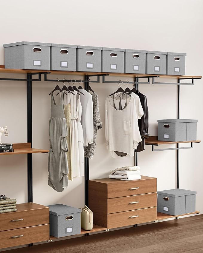 File Organizer, File Box, File Cabinet for Letter File Folder Storage, Hanging File Organizer for Office/Decor/Home,Document Organizer, 1 Pack,Gray-Box Only