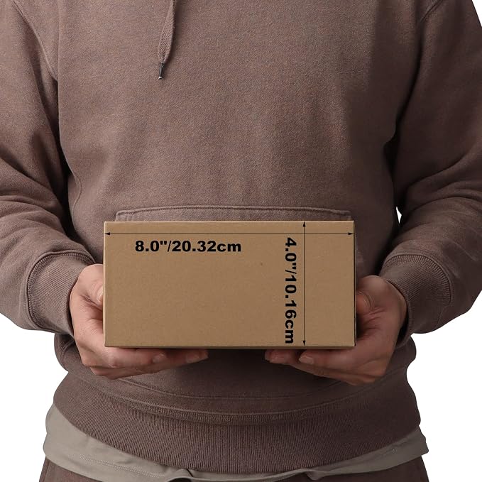 Edenseelake 40 Pack 8x8x4 inches Shipping Boxes Small Cardboard Boxes for Packing, Moving, Mailing, Brown