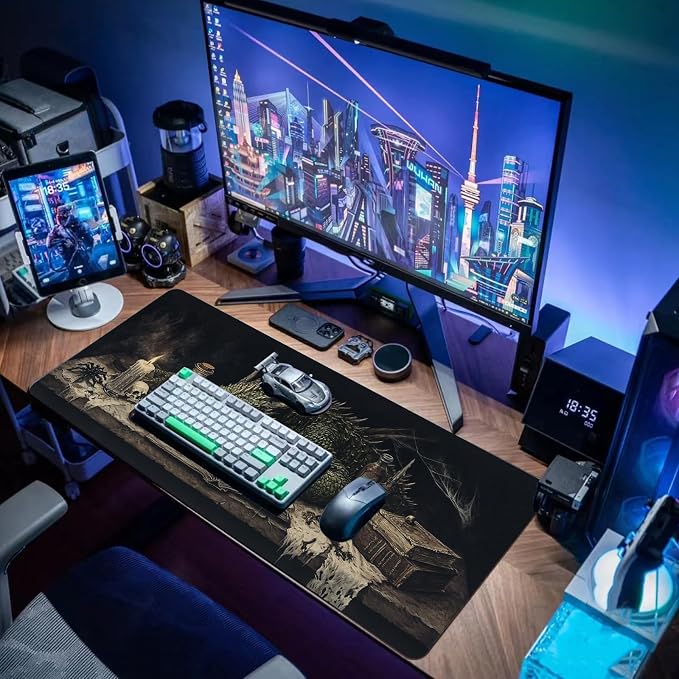 Desk Mat Mouse Pad Gaming Desk Pad XL Large Mouse Mat Office Decor Accessories (Sleeping Dragon)
