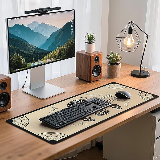 Gaming Mouse Pad - (31.5"×11.8") Skull Large Mouse Pads for Desk - Desk Mat for Keyboard and Mouse with Non-Slip Base, Desks Pad Matfor Game/Office & Home