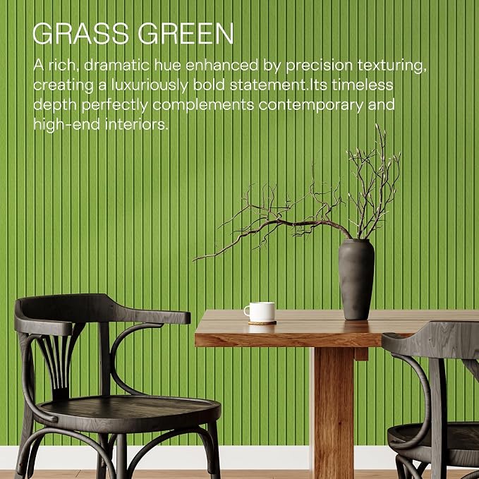 MaxGear Bulletin Board 36" x 24", Grass Green Felt Wall Tiles Room Decor | Cork Board For Walls Alternative, 6 Pack 11.8" x 11.8" 3D Wall Panels, Poster Felt Board, Pin Board For Office, Home Decor