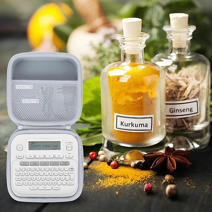 Storage Case Compatible with Brother P-Touch PTD220 / PTD210 Home Office Everyday Easy-to-Use Label Maker and Label Tapes