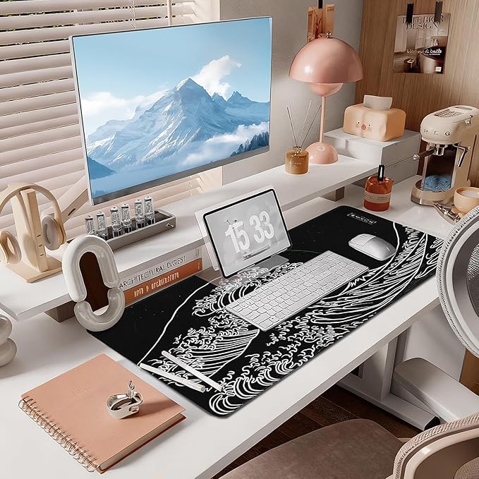 Mouse Pad Gaming - Desk Mat for Keyboard and Mouse - Large Mouse Pads for Desk, Gaming Mousepad with Non-Slip Base, Desks Pad (31.5" X 11.8") for Game, Office and Home