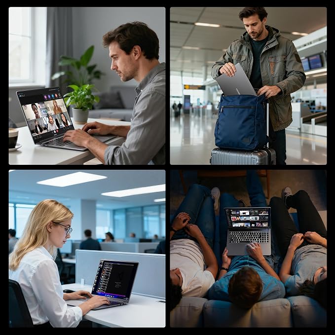 GEEKOM GeekBook X16 Pro Laptop, 16" 2.5K IPS, 2.8 lb Slim Portable Notebook | Up to 17 Hours, Intel Ultra 5, 32GB LPDDR5x 7500MHz 1TB SSD, Dual Fan Cooling, USB4, Fingerprint, Privacy Shutter, Windows 11