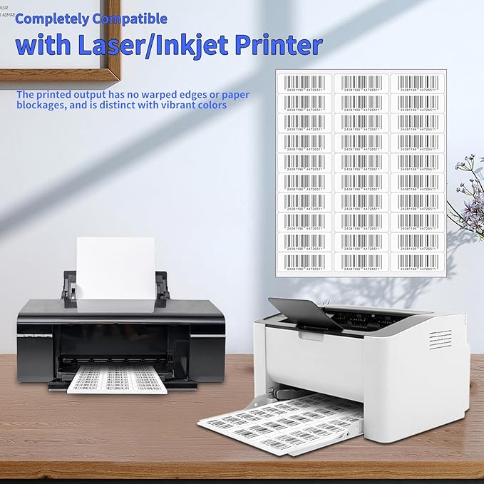 Mailing Label,Address Labels 30-UP,NefLaca White Shipping Labels,Adhesive Shipping Labels,100 Sheets in Total(1" x2-5/8),Printable White Sticker Paper for Laser & Inkjet Printers.(3000 Labels)
