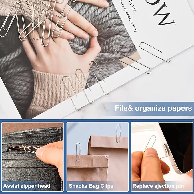 Jumbo Paper Clips,Large PaperClips,320Pcs Paper Clip for School and Office.