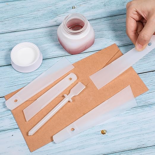5 Pcs Applicator Glue Spreaders, Plastic Glue Smear Sticks Applicator Tool Glue Sticks Scraper Stick for Leatherwork Woodwork Handmade DIY Art Crafts Project, Easy Clean