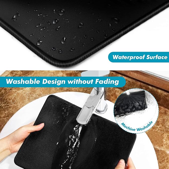 Mouse Pad 11 x 8.7 in, Smooth & Stable Mousepad with Stitched Edges and Non-Slip Base, Smooth Cloth Surface Computer Black Mouse Pad. Clean Desk Essential for Work, Study & Home Office