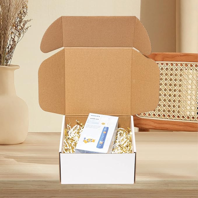 Wowxyz 8x8x4" Shipping Boxes 25 Pack White Corrugated Cardboard Mailing Boxes for Small Business - Literature Mailer Packaging Supplies | 3 Layers, Medium Literature Mailers Packaging Supplies Mailing Boxes for Small Business