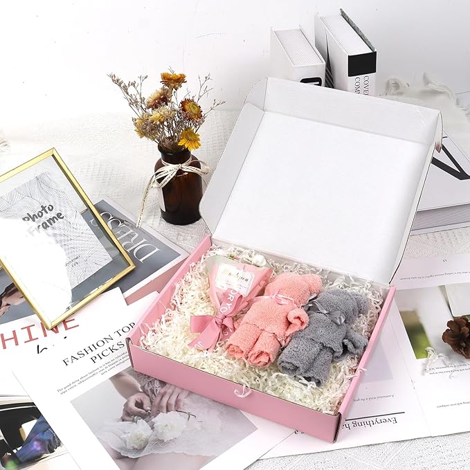 10x8x2 Pink Shipping Boxes 30 Pack, Mailing Boxes for Small Business, Corrugated Cardboard Literature Mailers
