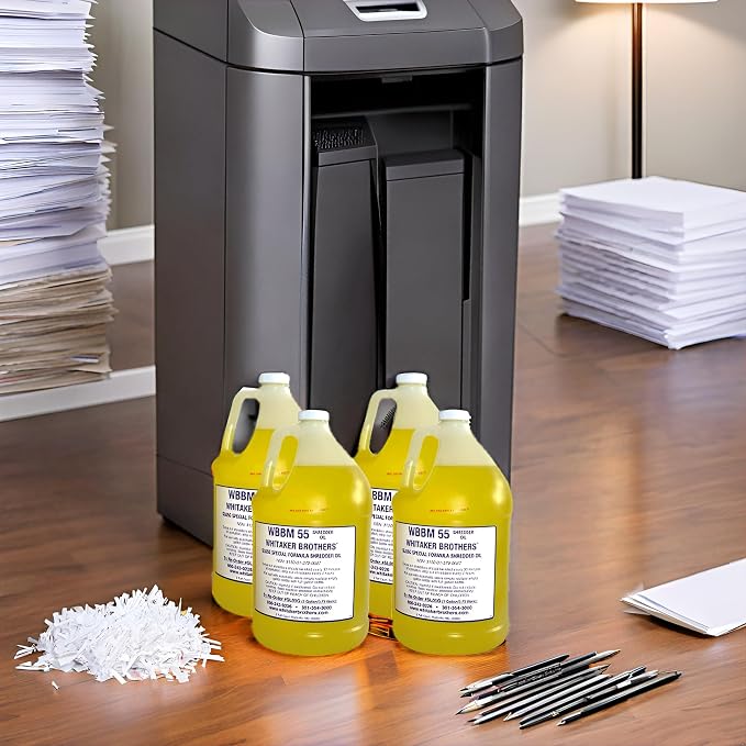 Gallon Kit for Auto Oiler Paper Shredders | 4 Gallons of Shredder Oil (Screw-on Bracket)