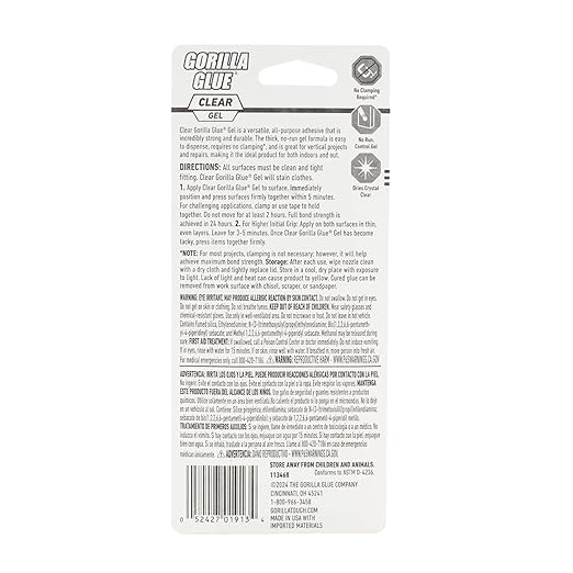 Gorilla Glue Clear Gel, 1.75fl.oz. Tube, (Pack of 2)