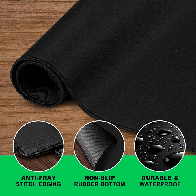 LifeTrim Huge 46”x17” 5mm Gaming Mouse Pad Large Mouse Pad for Desk Gaming Giant Black XXL Thick Long Extra Large Extended Big Gamer Desk Mat