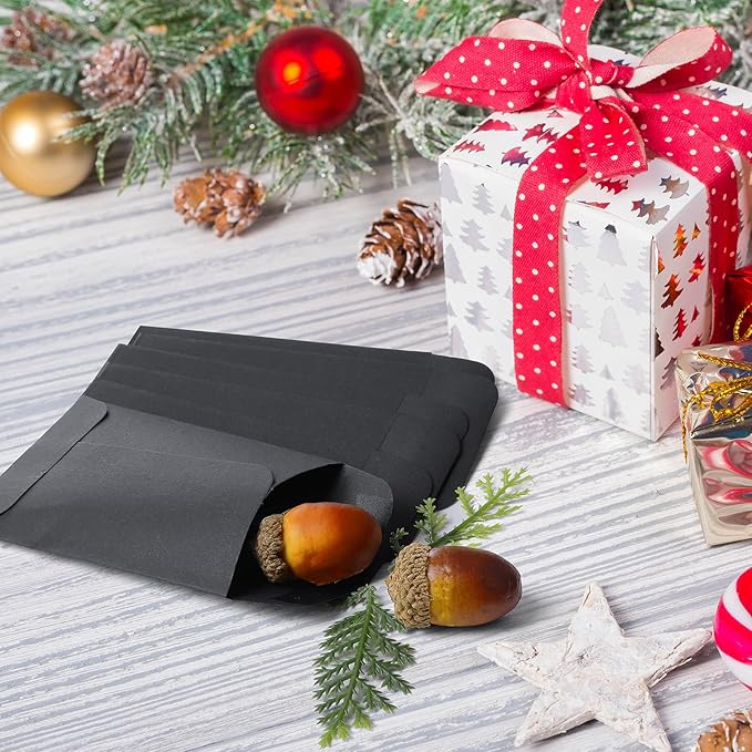 5000Pack Coin and Small Parts Envelopes #1 Tip Envelope 2-1/4 X3-1/2 | Black Small Parts Envelopes, Mini Tip Envelopes with Gummed Flap Closure, Ideal for Home, Garden, Office Storage