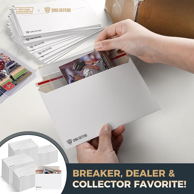 510-Pack Card Shipping Envelopes - 7 x 4.35 Inches Trading Cards Self-Adhesive Mailers, Perfect Fit for Semi-Rigid Sleeves, Toploaders & Ding Defend Protectors - Hobby Mailing Supplies