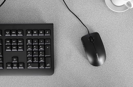 Cherry KC 1000, Wired Keyboard with Number Pad for PC/Laptop, Plug & Play (USB-A Connection), Slim Design, Whisper Quiet Typing, 4 Hot Keys, QWERTY, Black