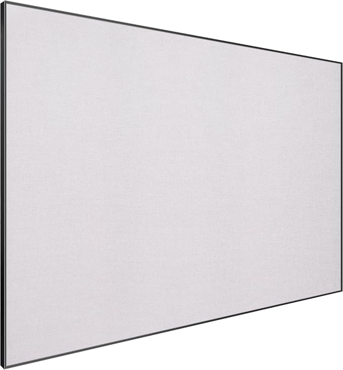 Fabric Bulletin Board 30x20 inches,Black Aluminum Framed Wall Pin Board | Cork Board Alternative for Wall with Push Pins for Office and Home, Linen Display Mood Board for Photos, Notes & Reminders