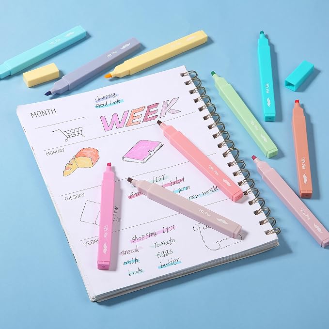 Mr. Pen- Aesthetic Highlighters No Bleed, 10 Pack, Assorted Colors | Chisel Tip, Cute Highlighters Assorted Colors for Journaling, Highlighting, Underlining, Fast Dry, Back to School Supplies
