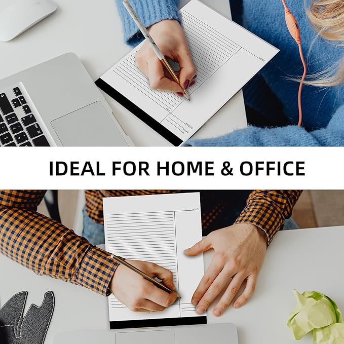 4 Pack Notepads 8.5 x 11 Inches, 200 Sheets College Ruled Legal Pads Lined Paper Writing Pads, White Note Pads Notebook for Office Business School College Supplies, 50 Sheets/Pad