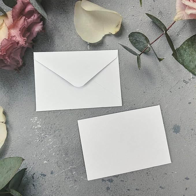 150 Packs of Gift Card Envelopes, white Mini Envelopes, Gift Card Holder, Business Card Envelopes (4"x2.75") (White)