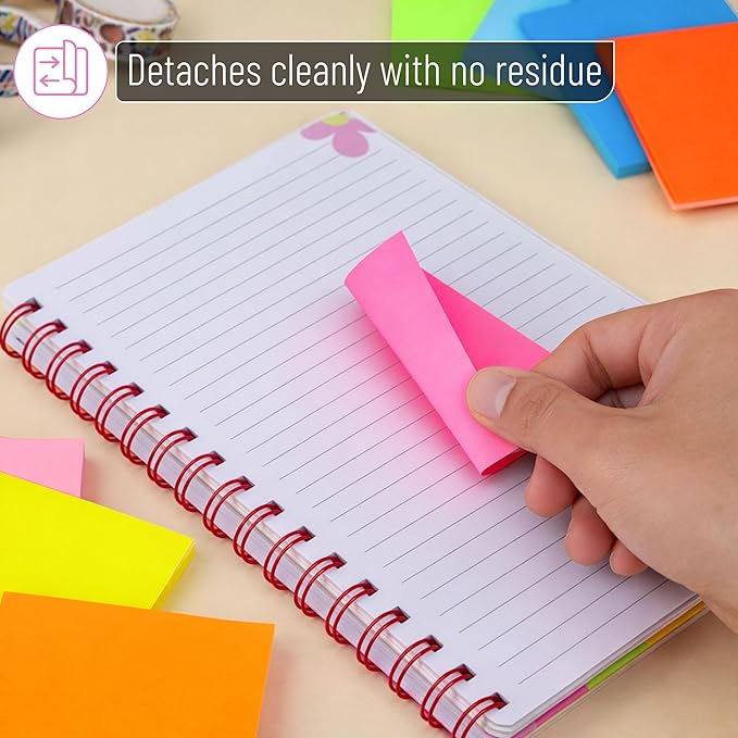 Mr. Pen- Pop Up Sticky Notes 3x3 Refills, 18 Pads, 900 Sheets, Bright Colors, Self Adhesive Memo Pads for Dispensers, Perfect for Home, Office & School, Stocky Notes for Bible Journaling