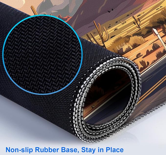 Natural Mountain View Gaming Computer Keyboard Pad, Computer Mouse Pad | Large Extended Mouse Pad; Full Desk Coverage; Waterproof Coating; Stable Anti-Slide Base For Gaming, Office, Study Daily Use