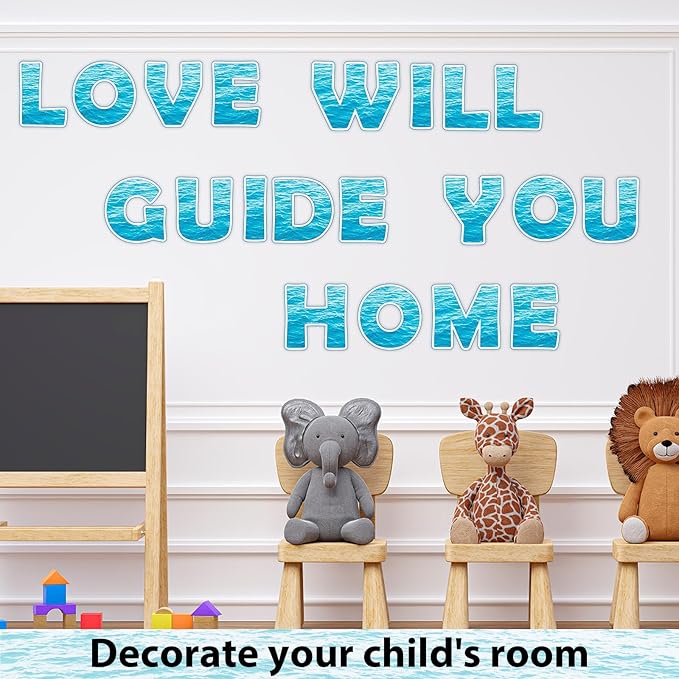 150 PCS Large 7" Bulletin Board Letters Set,Ocean Sea Classroom Alphabet Cutout Letter for Bulletin Board Display Home School, A Great Helper to Inspire Students' Learning Interest