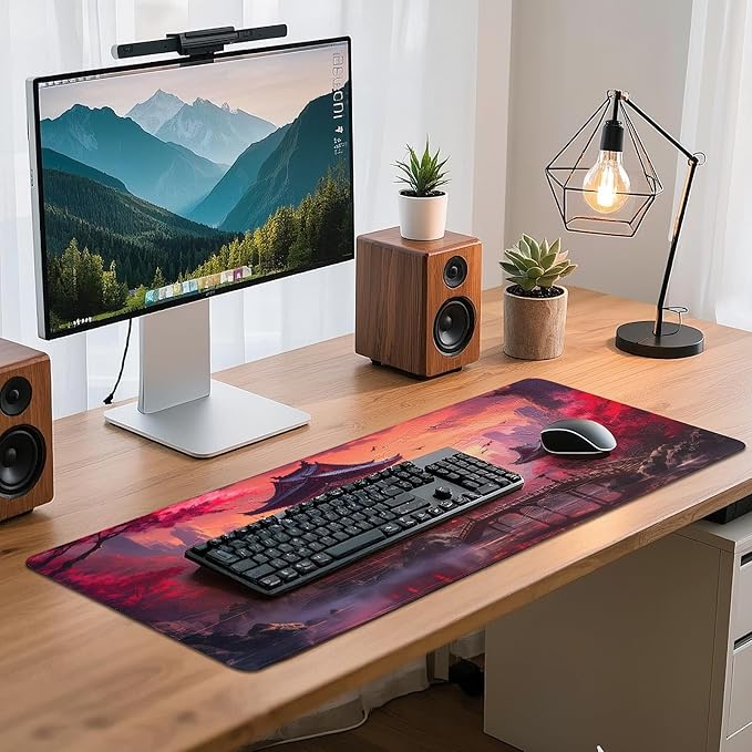 Gaming Mouse Pad - (31.5"×11.8") Japanese Anime Large Mouse Pads for Desk - Desk Mat for Keyboard and Mouse with Non-Slip Base, Desks Pad Matfor Game/Office & Home