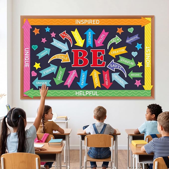 Affirmation Station Bulletin Board Set Motivational Sayings Accents Classroom Decorations Colorful Growth Mindset Bulletin Board Arrow Sign Cutouts for Back to School Classroom Chalkboard Wall Decor