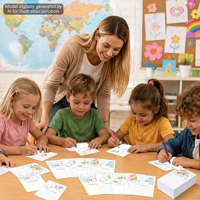 200 Count Colorful Shout Out Cards Positive Appreciation Recognition Reward Cards Encouragement Postcard Set for Employees Teachers Students Staff Office Back to School or Work Bulletin Board
