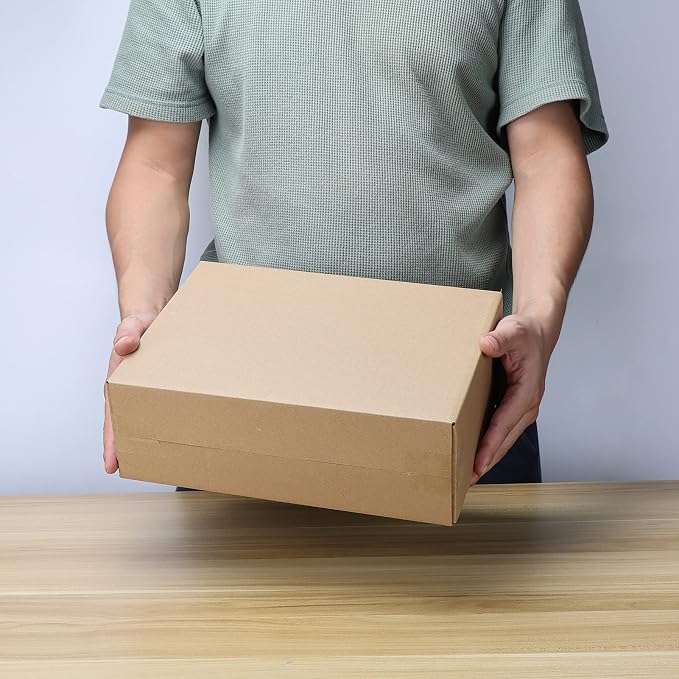 CRUGLA Shipping Boxes 12x9x4, Cardboard Shipping Mailing Box for Packaging, 25 Packs