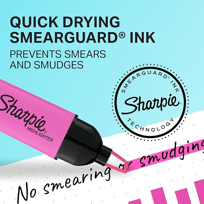 Sharpie Clear View Highlighter Chisel Tip Fluorescent And Pastel Highlighters See Through Tip Highlighter Marker Set Tank Assorted Colors 8 Count
