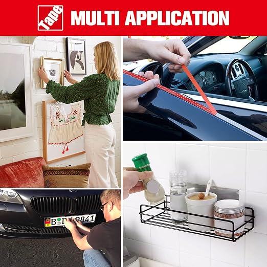 Double Sided Tape Heavy Duty, Adhesive Mounting Tape Waterproof, 16.4 FT x 0.94 in, Strong Foam Tape for Walls, Automotive, Home Office Decor, Made of 3M VHB Tape (Pack of 3)