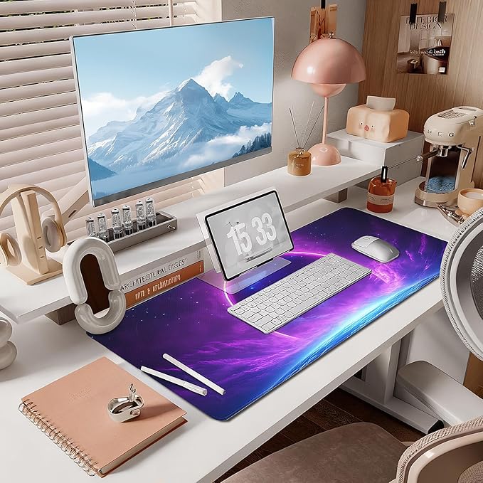 Mouse Pad Gaming - Desk Mat for Keyboard and Mouse - Large Mouse Pads for Desk, Gaming Mousepad with Non-Slip Base, Desks Pad (31.5" X 11.8") for Game, Office and Home