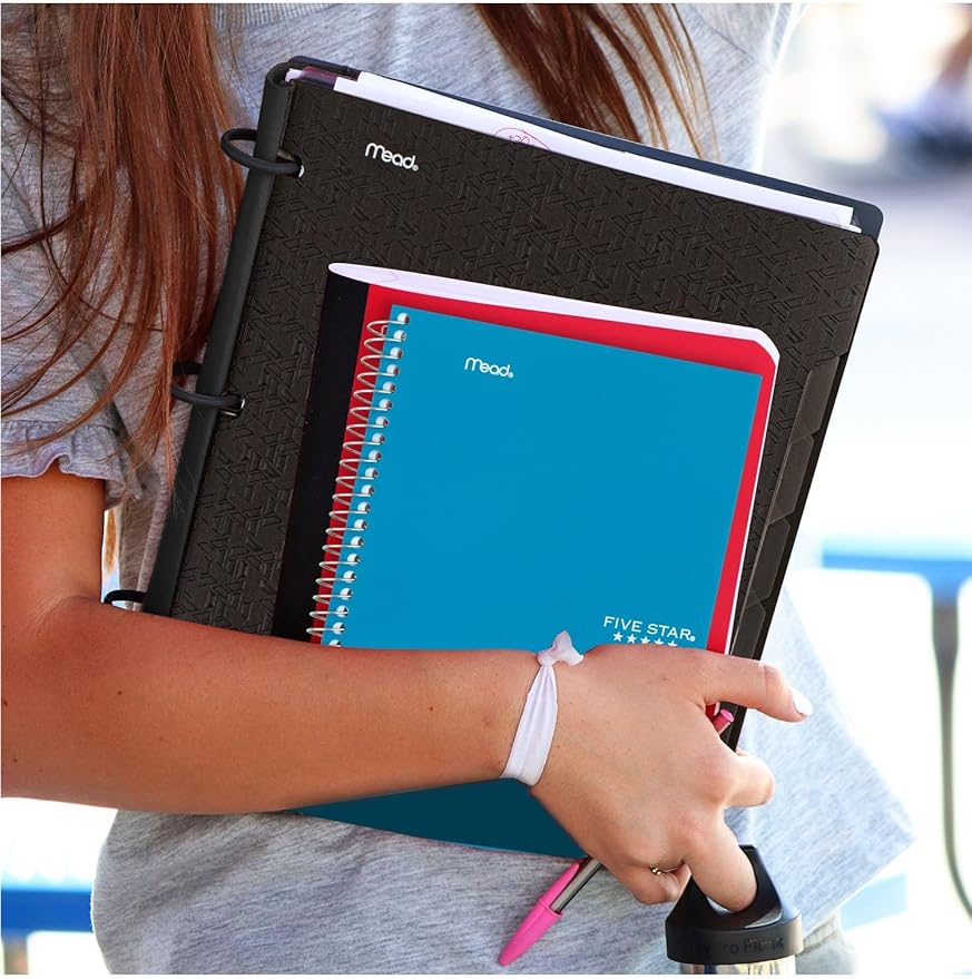 Five Star Spiral Notebook, 2 Subject, College Ruled, 9 1/2" x 6" 80 Sheets, Tidewater Blue (840029CG1-ECM) (Pack of 12)