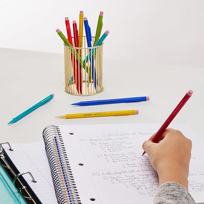 Paper Mate SharpWriter Mechanical Pencils 0.7 mm HB Number 2 Pencil Lead, School Supplies, Office Supplies, Classroom Must Haves, College School Supplies, Assorted Colors, 12 Count