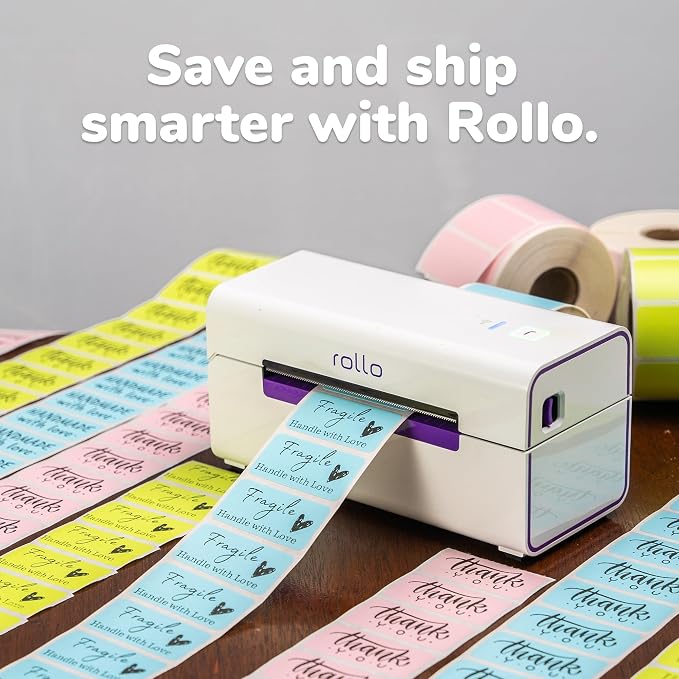 Rollo Direct Thermal 2x1 Barcode Labels - Roll of 1,000 Thermal Labels | Commercial Grade Thermal Sticker Labels for Shipping, Barcodes, Inventory, Tags, Organization, Strong Adhesive