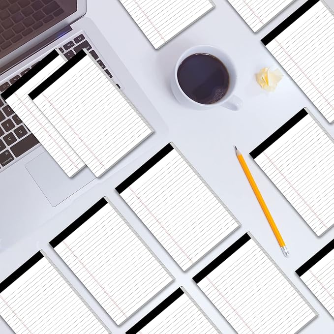 12 Pack Small Legal Pads 5×8 Inch Notepad Note Pads College Ruled Memo Pad | Legal Pads for Work Study Daily Note Taking List,Lined Writing Pads Memo Refills Notepads for Office Home School,30 Sheet/Pad