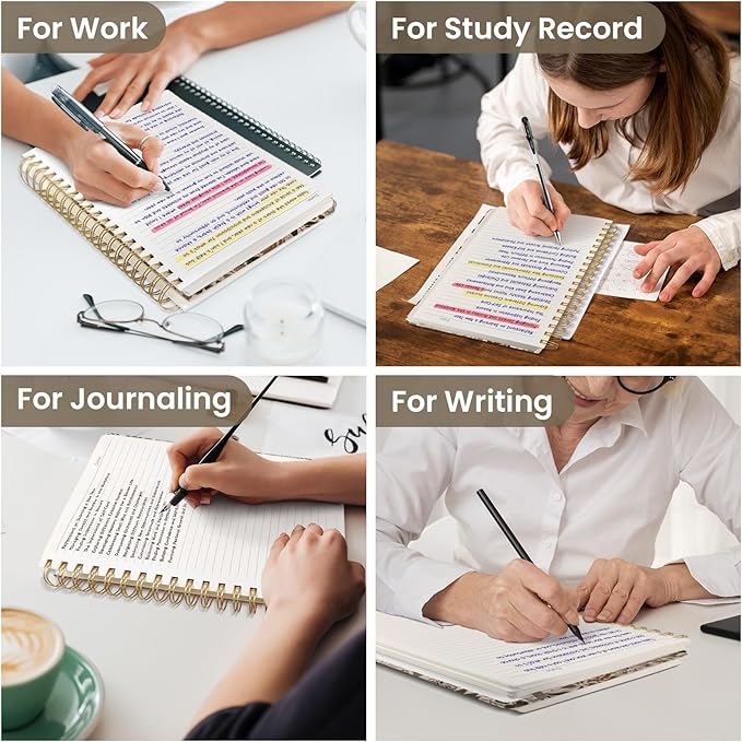 Spiral Notebook for Work Thick Hardcover Lined Journal for Note Taking | Magical Forest 300 Pages (7.1"x10") B5 College Ruled Journal for Women & Writing, Fit for Office Home School Supplies