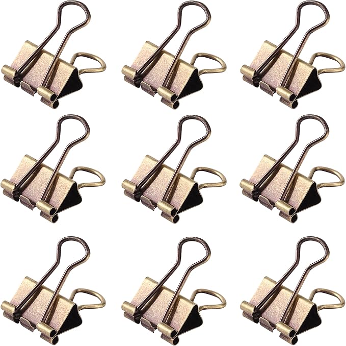 Mr. Pen- Small Binder Clips, 50 pcs, 0.75", Small Size | Bronze Metal Binder Paper Clips, Paper Clamps for Office Supplies, Home, School, Business, Document Organizing