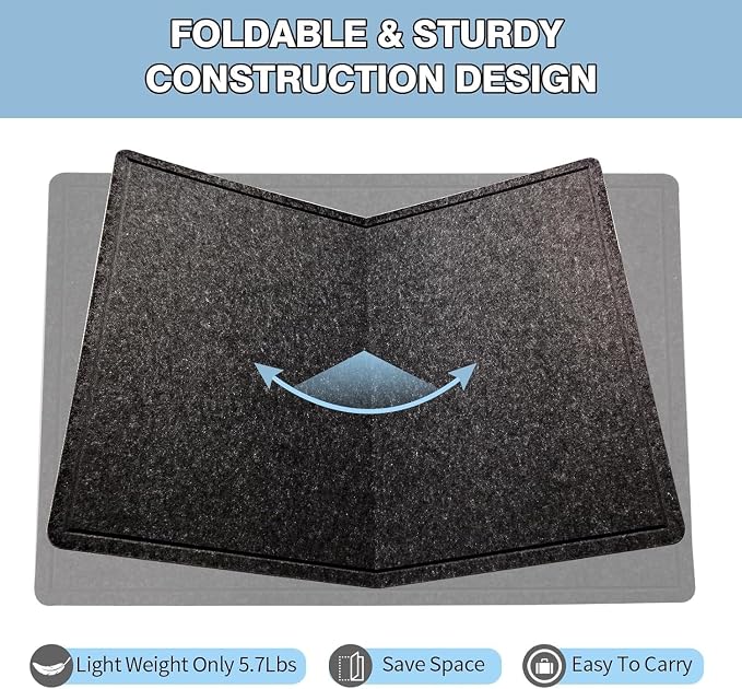 Large Cork Bulletin Board 48" x 36", Felt Pin Board, Dark Gray | Cork Board Alternative for Wall, Foldable Self-Adhesive Vision Board Prayer Board with Pushpin for Classroom, Office & Home
