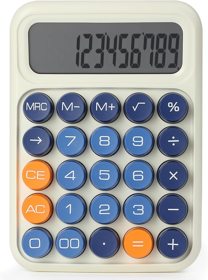 Mr. Pen- Mechanical Switch Calculator, 12 Digit Large LCD Display | Colorful with Big Buttons, Mechanical Switch Calculator for Home, School, Office