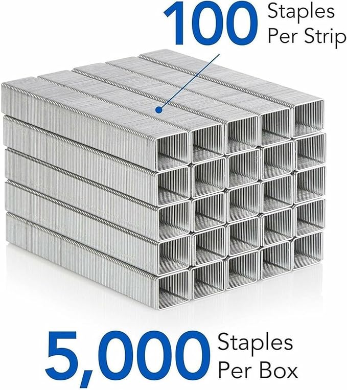 Swingline Staples, Heavy Duty, 3/8" Length, 60 Sheet Capacity, 100/Strip, 5000/Box, 1 Pack (79398)